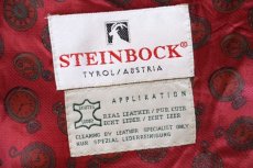 画像4: オーストリア製 STEINBOCK ツートン 切り替え 鹿角&メタルボタン チロリアン ボイルドウール ベスト ごま塩×グレー 56 (4)