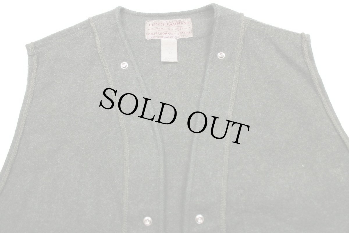 画像3: 90s USA製 FILSONフィルソン マッキーノ ウール ライナーベスト オリーブ 44 (3)