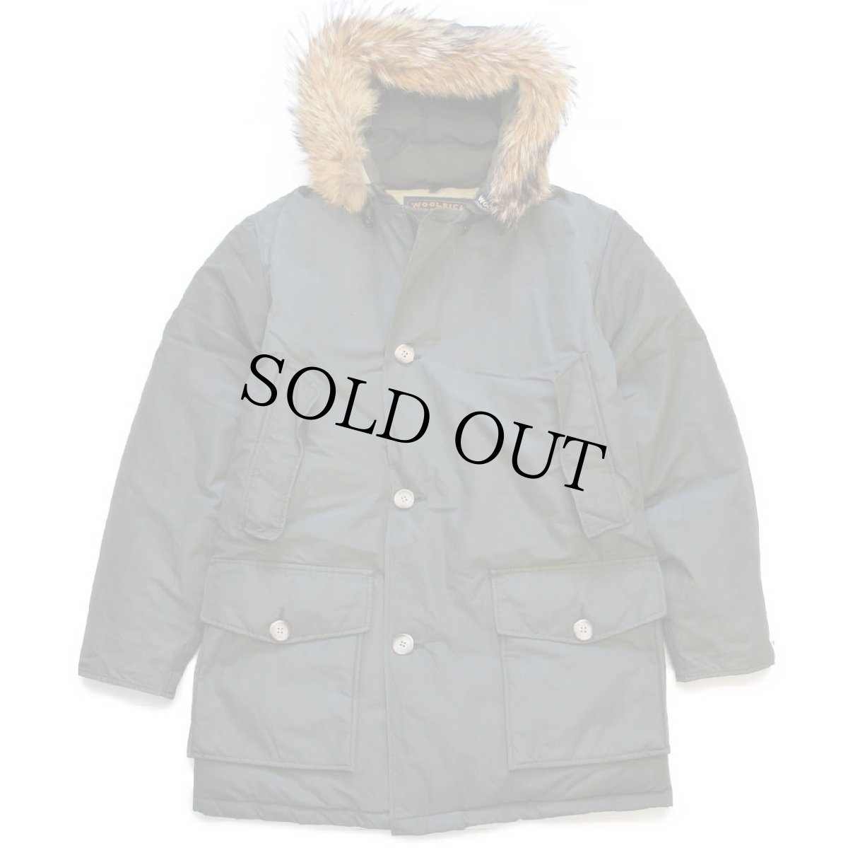 画像1: 00s USA製 WOOLRICH JOHN RICH&BROS. ウールリッチ コヨーテファー アークティックパーカー ダウンコート オリーブ S★A B-9タイプ (1)
