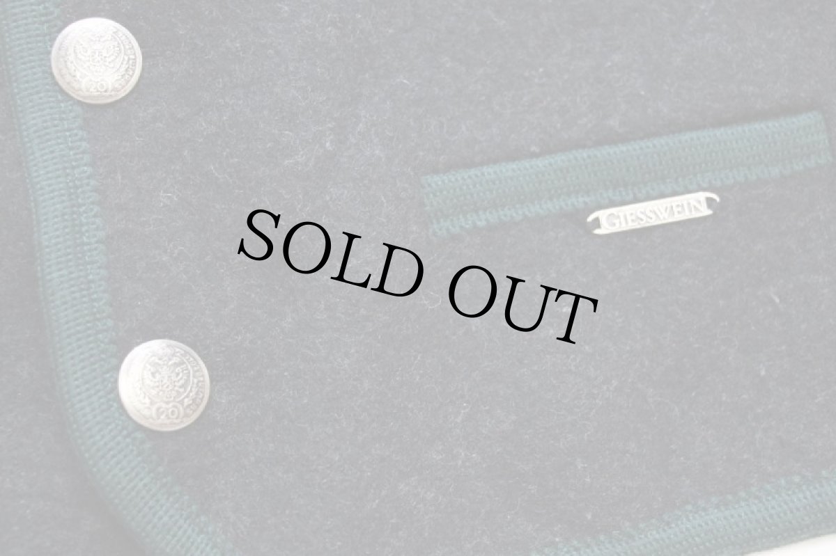 画像5: オーストリア製 GIESSWEIN チロリアン ボイルドウール ベスト チャコールグレー 46 (5)