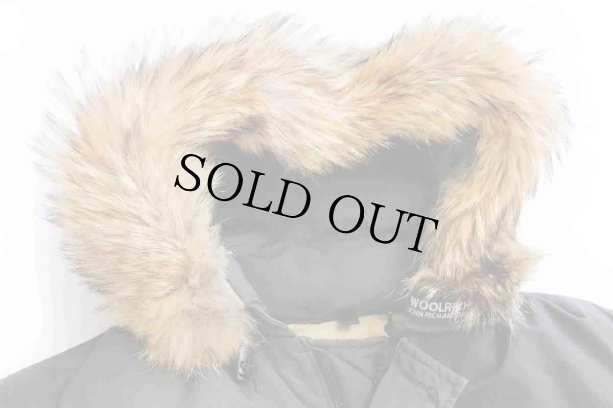 画像3: 00s USA製 WOOLRICH JOHN RICH&BROS. ウールリッチ コヨーテファー アークティックパーカー ダウンコート オリーブ S★A B-9タイプ (3)