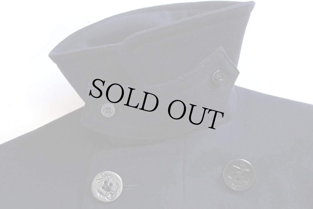 画像4: 40s 米軍 U.S.NAVY NAVAL 10ボタン メルトン ウール ピーコート 濃紺 (4)