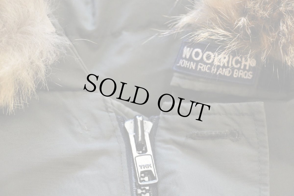 画像8: 00s USA製 WOOLRICH JOHN RICH&BROS. ウールリッチ コヨーテファー アークティックパーカー ダウンコート オリーブ S★A B-9タイプ (8)