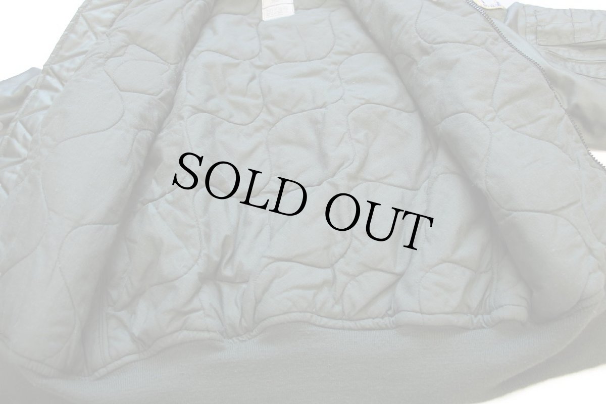 画像5: 00s 米軍 USAF CWU-45/P パッチ付き キルティングライナー アラミド フライトジャケット セージグリーン M (5)