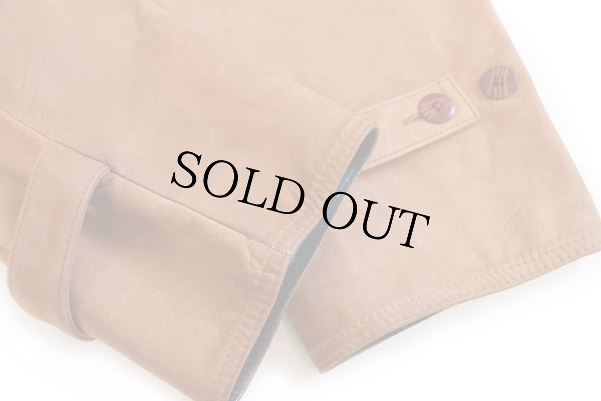 画像9: 80s Traditions Ltd タータンチェックライナー ヌバック レザー フィールドコート 茶★ジャケット (9)