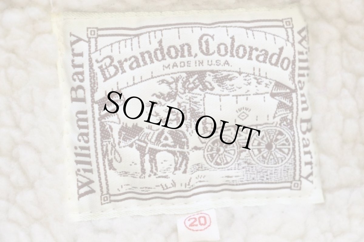 画像4: 70s USA製 William Barry ボアライナー コーデュロイ ランチコート 薄茶 20 (4)