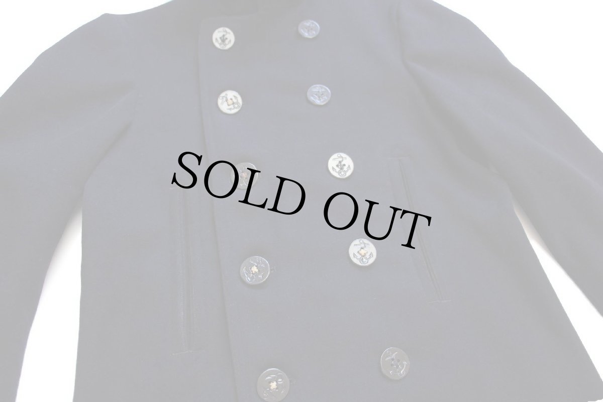 画像7: 40s 米軍 U.S.NAVY NAVAL 10ボタン メルトン ウール ピーコート 濃紺 (7)