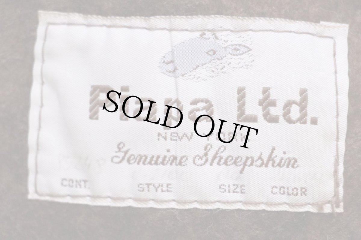 画像4: 80s Piapa シープスキン リアル ムートンベスト 薄茶 (4)