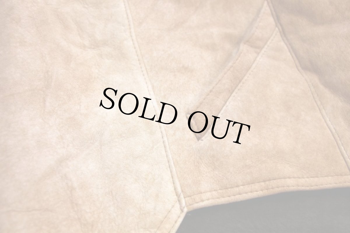 画像6: 80s Piapa シープスキン リアル ムートンベスト 薄茶 (6)