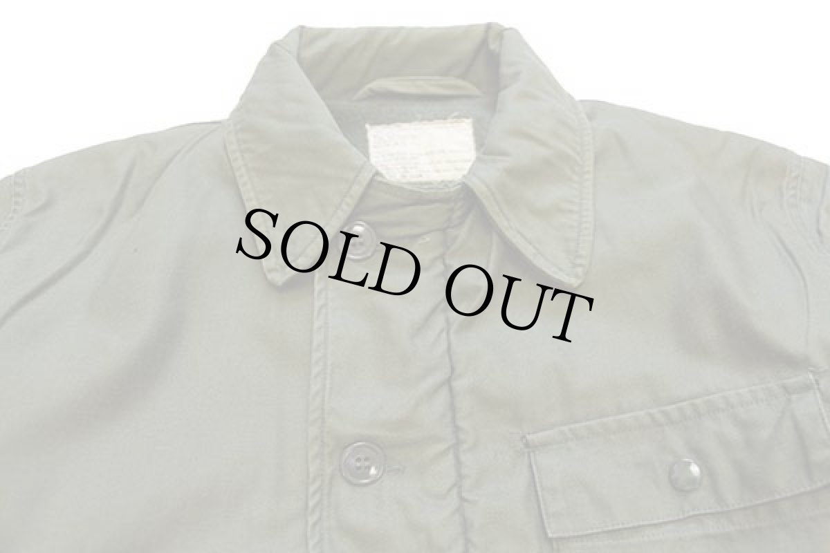 画像3: 70s 米軍 U.S.NAVY A-2 ステンシル ボアライナー デッキジャケット オリーブグリーン M★ALPHAアルファ (3)