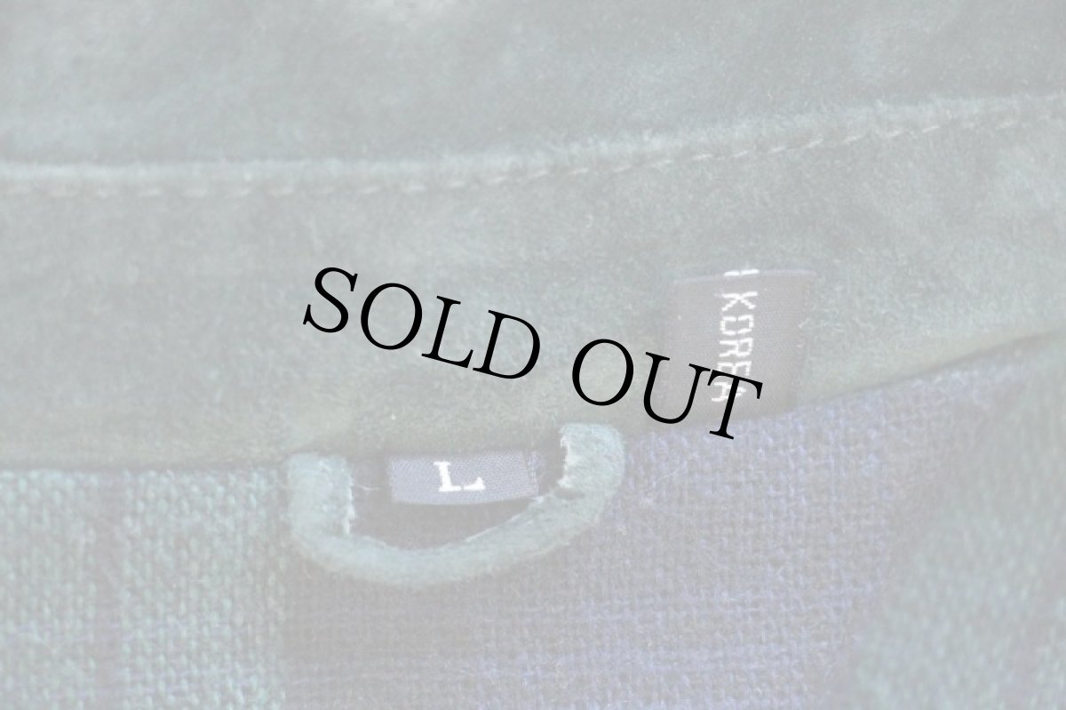 画像5: 80s Traditions Ltd タータンチェックライナー ヌバック レザー フィールドコート 茶★ジャケット (5)