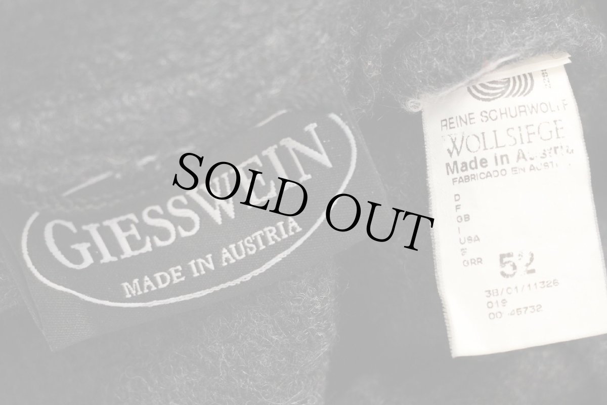 画像4: オーストリア製 GIESSWEIN スタンドカラー チロリアン ボイルドウール ジャケット チャコールグレー 52 (4)