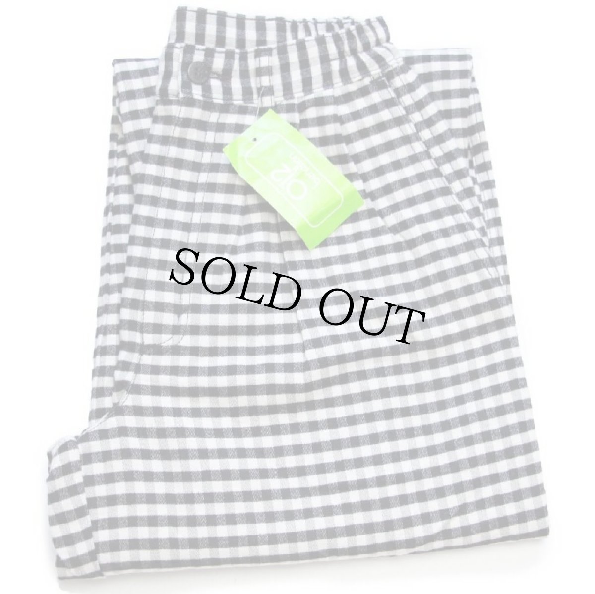 画像1: デッドストック★90s イタリア製 benettonベネトン ギンガムチェック スリータック スラックス ウール×カシミヤ混 パンツ 白×黒 16 (1)