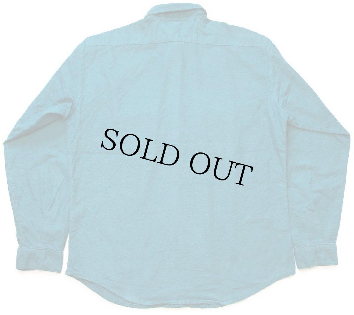 画像2: 90s USA製 FIVE BROTHERファイブブラザー 無地 コットン シャモアクロスシャツ 青緑 L (2)