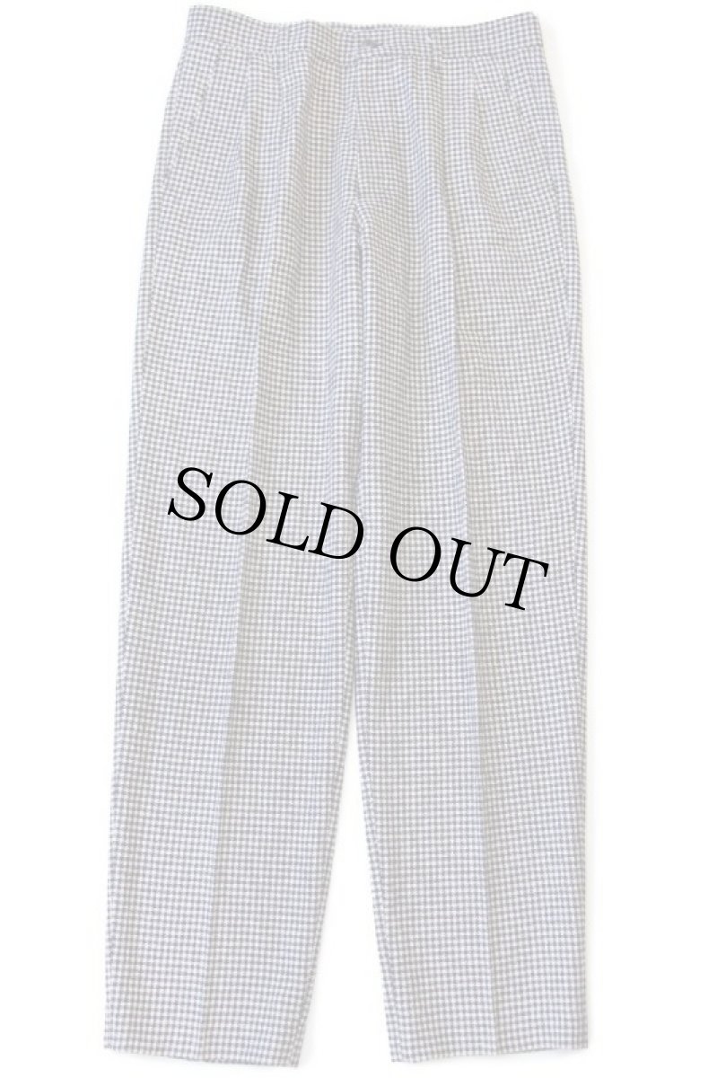 画像2: デッドストック★90s イタリア製 BENETTONベネトン 千鳥格子 ツータック スラックス ウール混 パンツ 黒×白 50 (2)