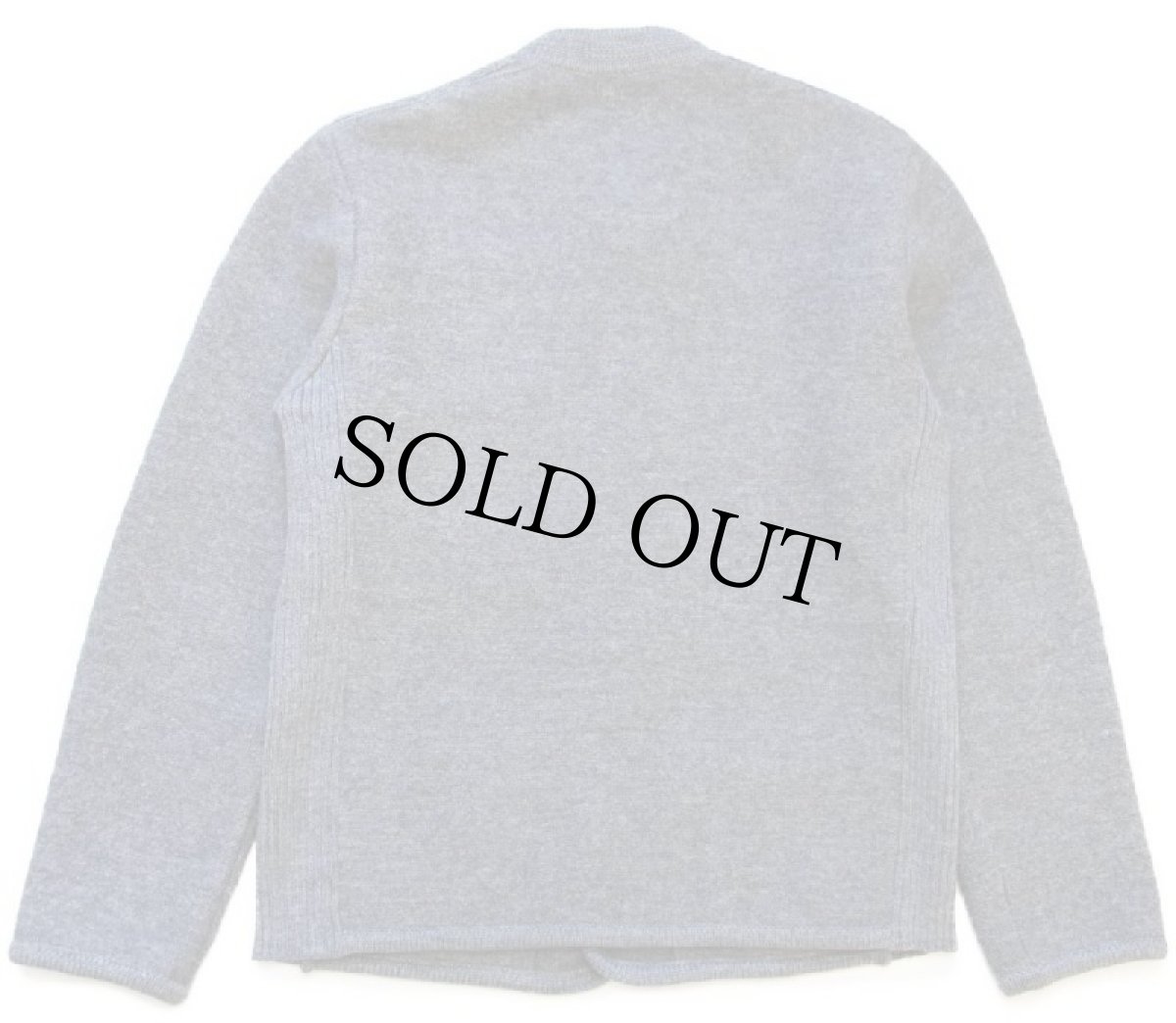 画像2: オーストリア製 STAPF スタンドカラー チロリアン ニット切り替え ボイルドウール ジャケット グレー (2)