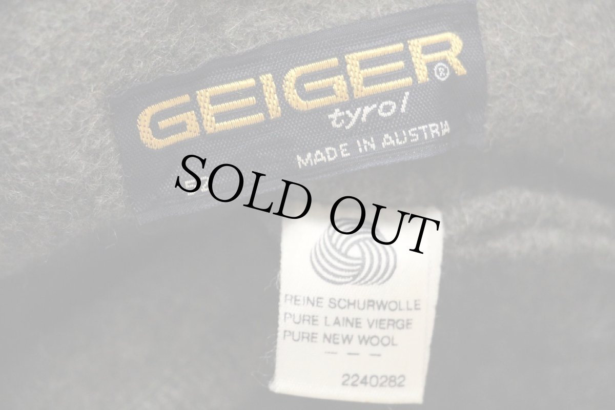 画像4: オーストリア製 GEIGER 鹿角ボタン スタンドカラー チロリアン ニット切り替え ボイルドウール ジャケット グリーン 52 (4)