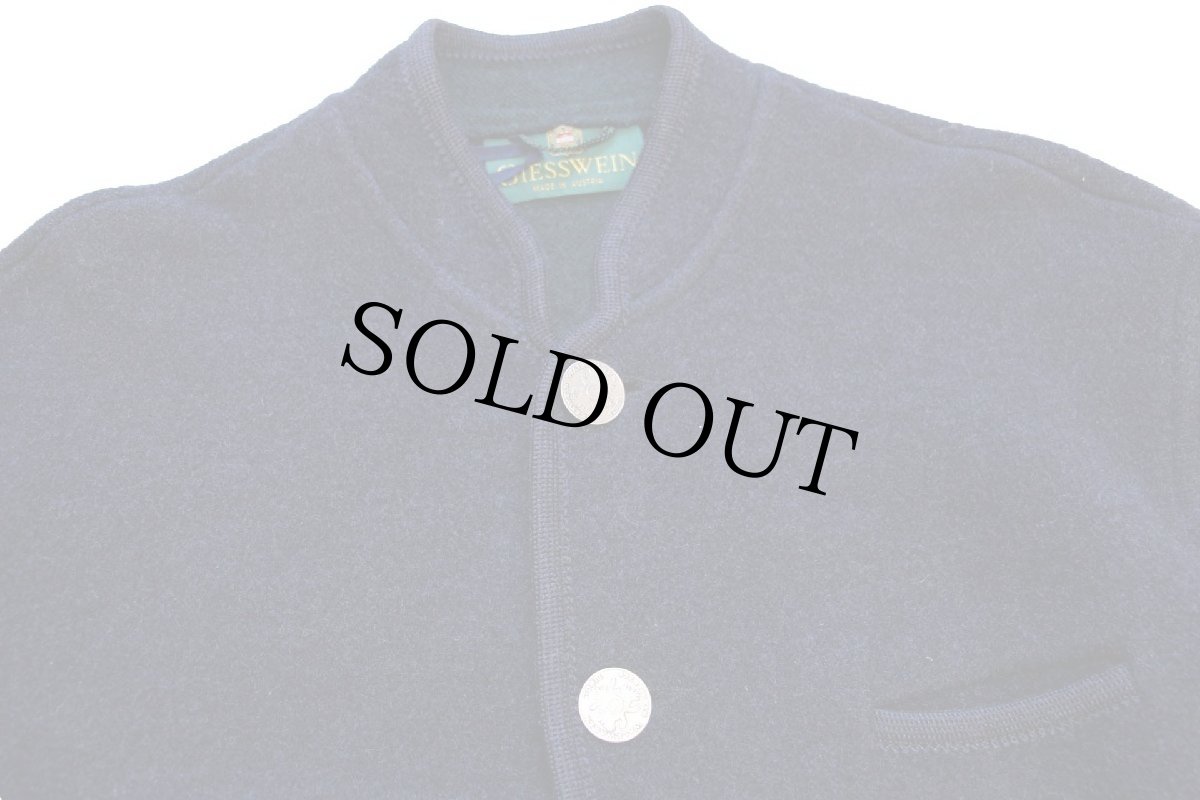 画像3: オーストリア製 GIESSWEIN スタンドカラー チロリアン ボイルドウール ジャケット 紺 52 (3)