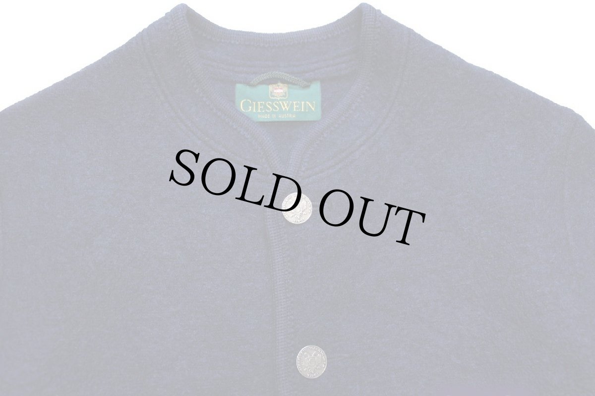 画像3: オーストリア製 GIESSWEIN スタンドカラー チロリアン ボイルドウール ジャケット 紺 50 (3)