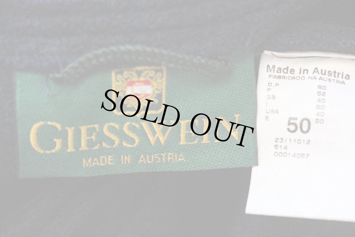 画像4: オーストリア製 GIESSWEIN スタンドカラー チロリアン ボイルドウール ジャケット 紺 50 (4)