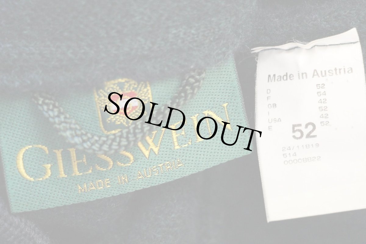 画像4: オーストリア製 GIESSWEIN スタンドカラー チロリアン ボイルドウール ジャケット 紺 52 (4)