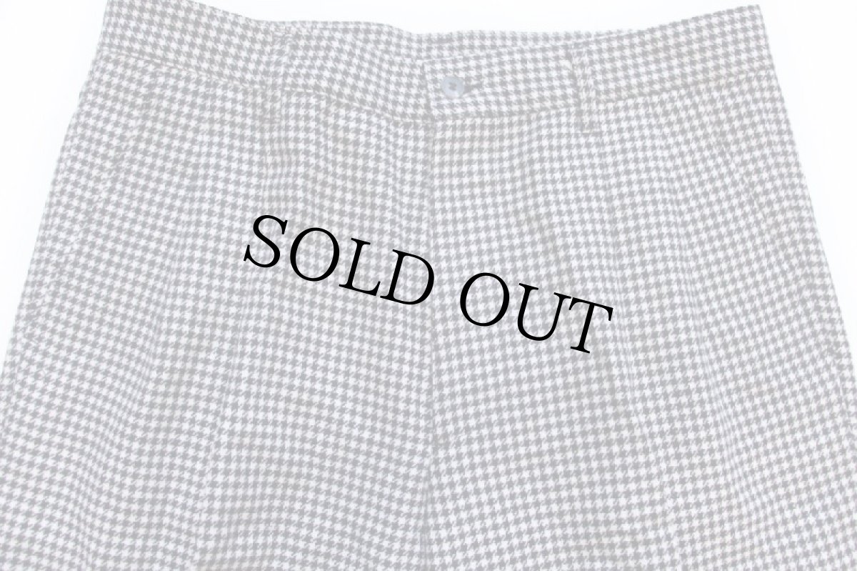 画像4: デッドストック★90s イタリア製 BENETTONベネトン 千鳥格子 ツータック スラックス ウール混 パンツ 黒×白 50 (4)