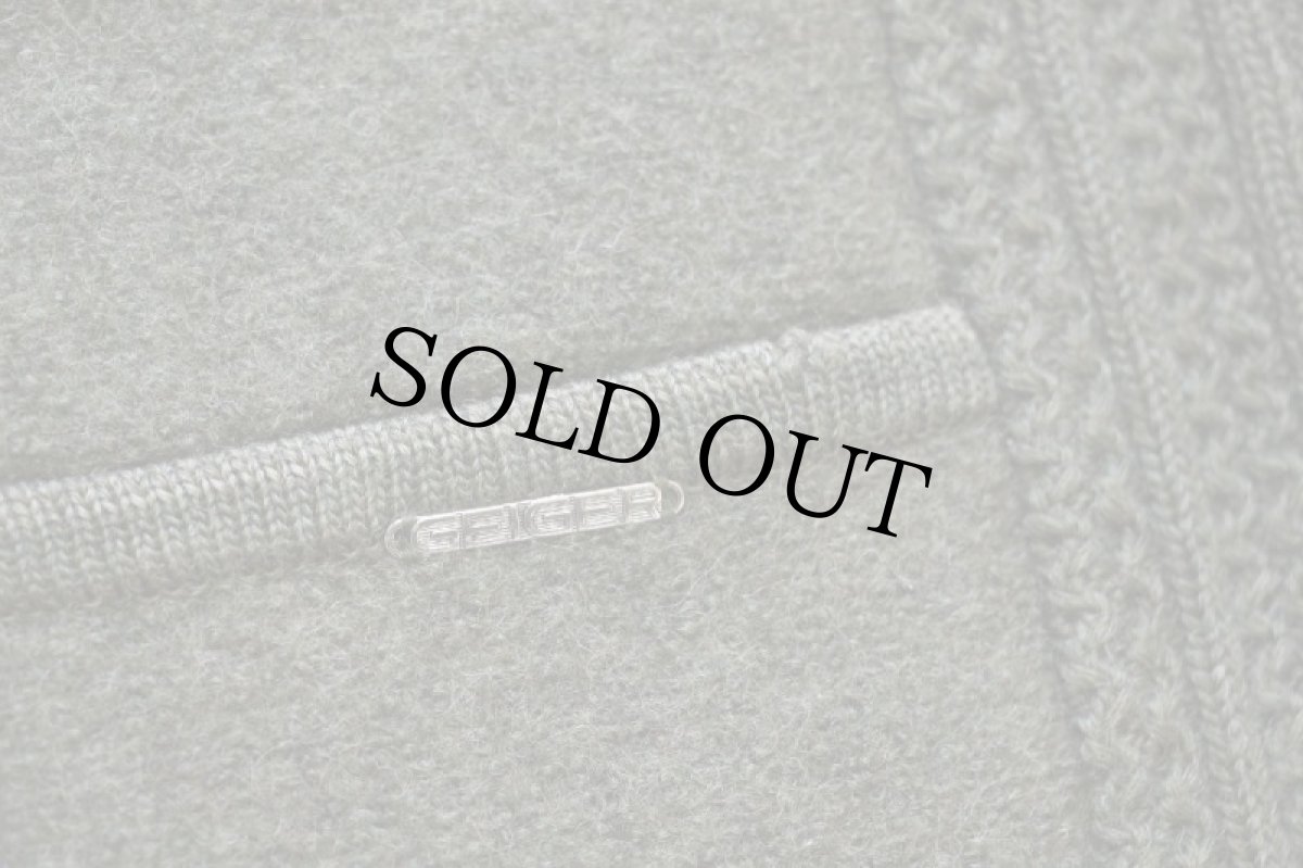 画像6: オーストリア製 GEIGER スタンドカラー チロリアン ニット切り替え ボイルドウール ジャケット オリーブ 56 (6)