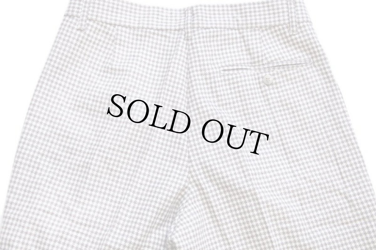 画像5: デッドストック★90s イタリア製 BENETTONベネトン 千鳥格子 ツータック スラックス ウール混 パンツ 茶×白 48 (5)