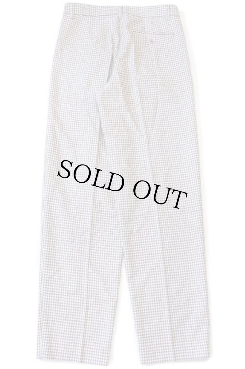 画像3: デッドストック★90s イタリア製 BENETTONベネトン 千鳥格子 ツータック スラックス ウール混 パンツ 茶×白 48 (3)