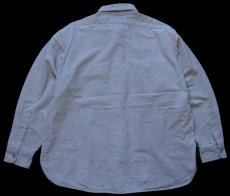 画像2: 80s USA製 L.L.Bean CHAMOIS CLOTH SHIRT 無地 コットン シャモアクロスシャツ グレー 16.5 (2)