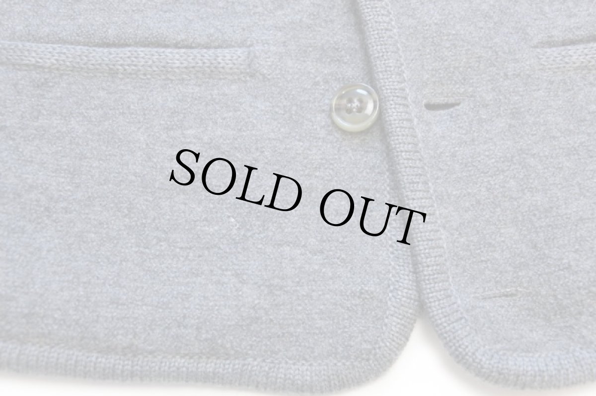 画像5: オーストリア製 STAPF スタンドカラー チロリアン ニット切り替え ボイルドウール ジャケット グレー (5)