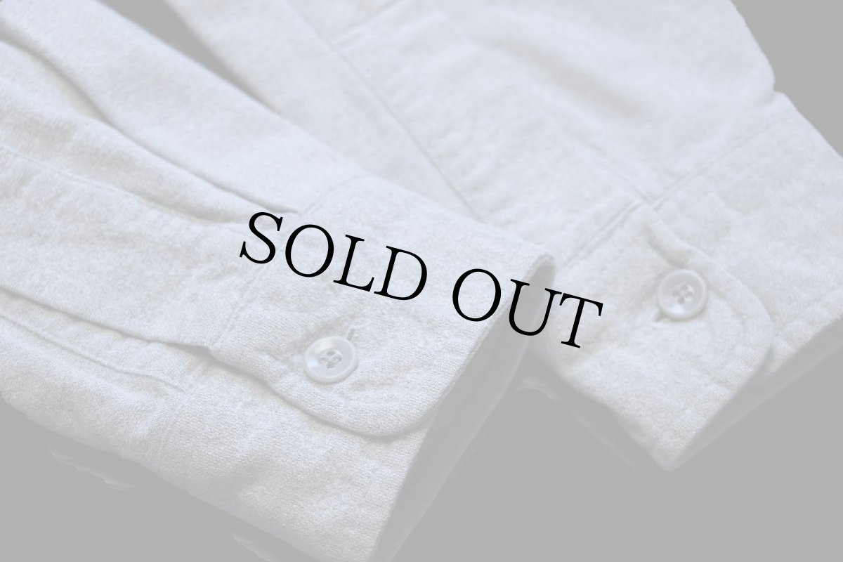 画像6: 80s USA製 L.L.Bean CHAMOIS CLOTH SHIRT 無地 コットン シャモアクロスシャツ グレー 16.5 (6)