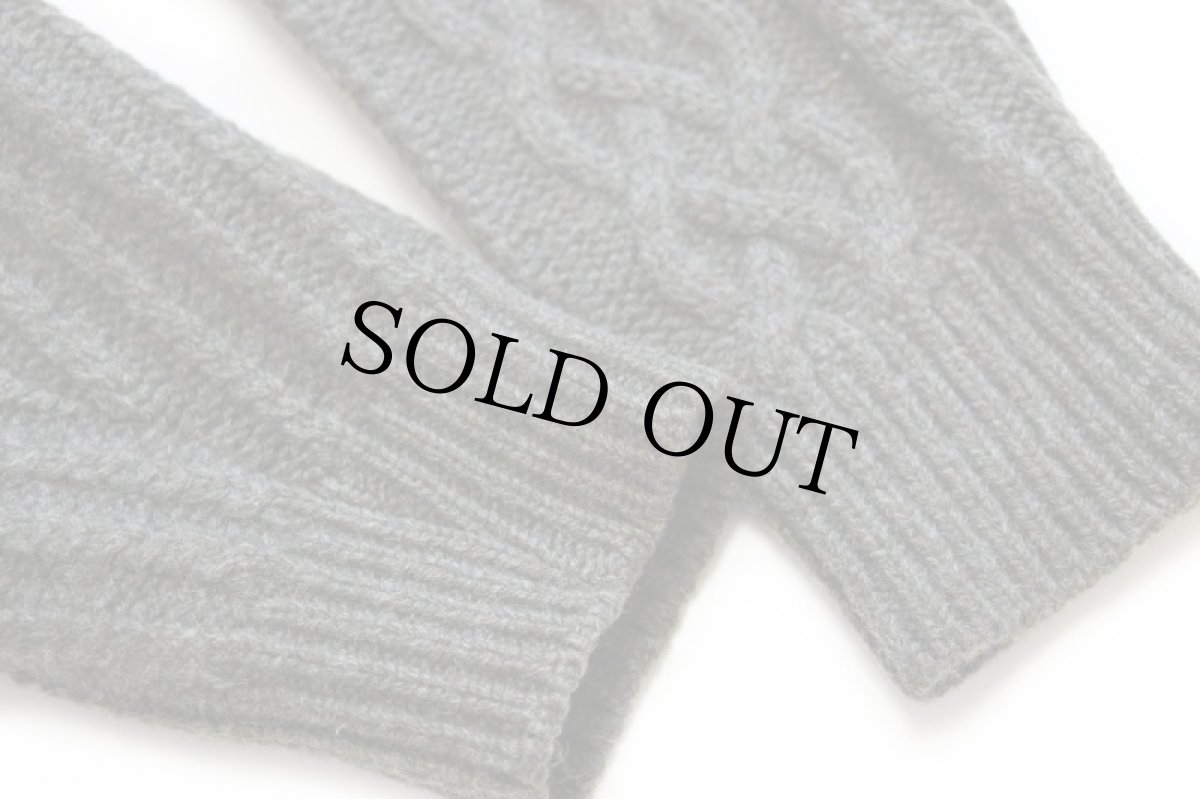 画像6: オーストリア製 GEIGER 鹿角ボタン スタンドカラー チロリアン ニット切り替え ボイルドウール ジャケット グリーン 52 (6)