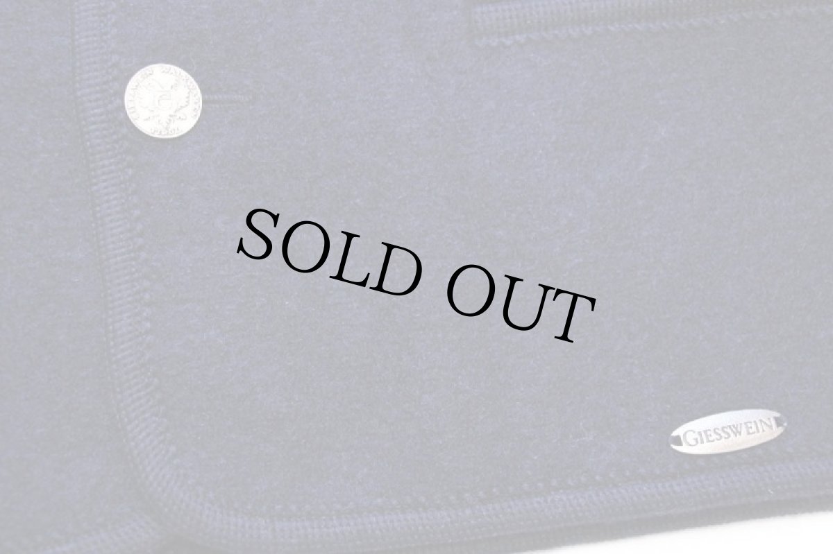 画像5: オーストリア製 GIESSWEIN スタンドカラー チロリアン ボイルドウール ジャケット 紺 50 (5)