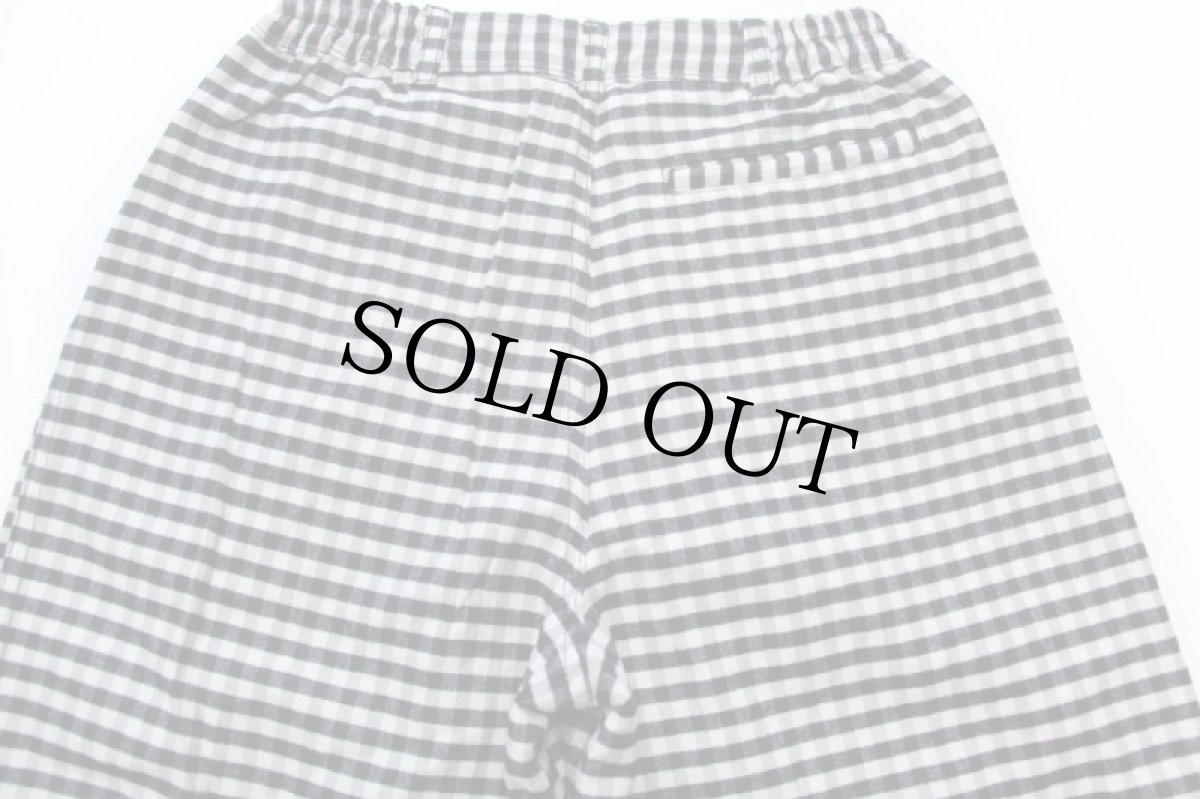 画像5: デッドストック★90s イタリア製 benettonベネトン ギンガムチェック スリータック スラックス ウール×カシミヤ混 パンツ 白×黒 16 (5)