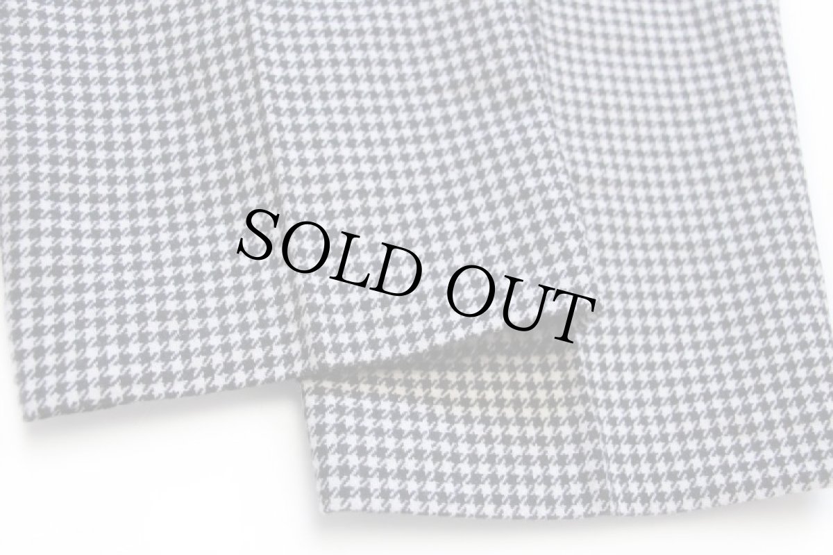 画像8: デッドストック★90s イタリア製 BENETTONベネトン 千鳥格子 ツータック スラックス ウール混 パンツ 黒×白 50 (8)