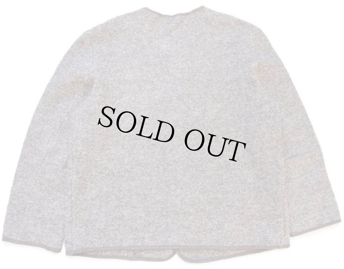 画像2: オーストリア製 h.moser 鹿角ボタン&トグルボタン ノーカラー チロリアン ボイルドウール ジャケット グレーブラウン 52 (2)