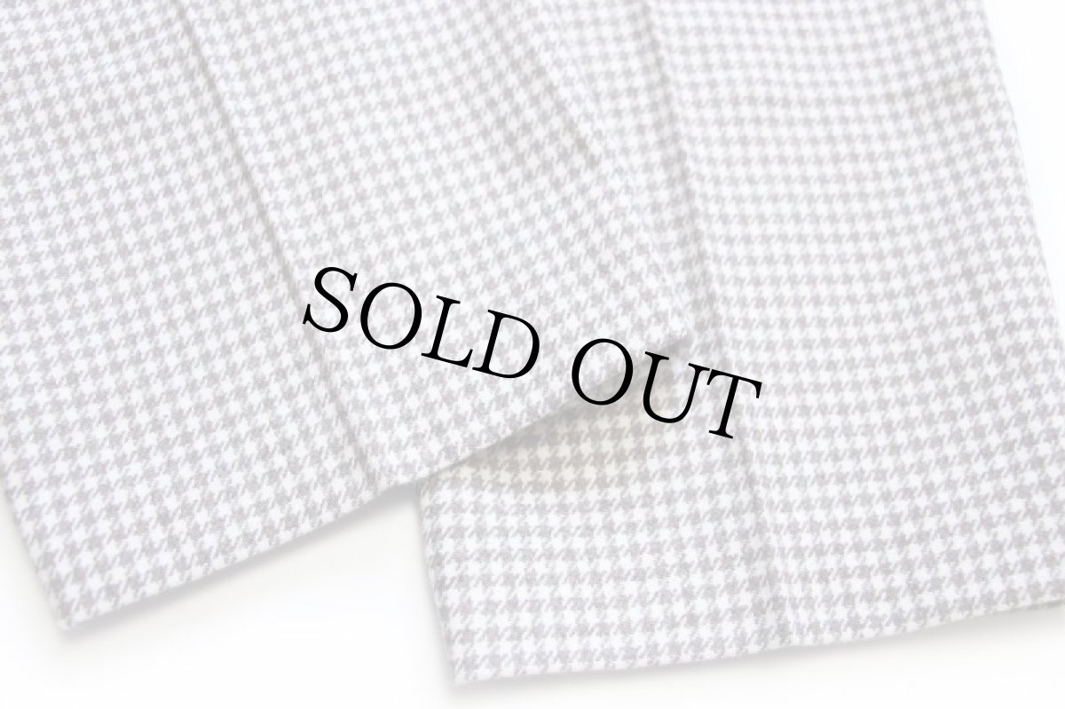 画像8: デッドストック★90s イタリア製 BENETTONベネトン 千鳥格子 ツータック スラックス ウール混 パンツ 茶×白 48 (8)