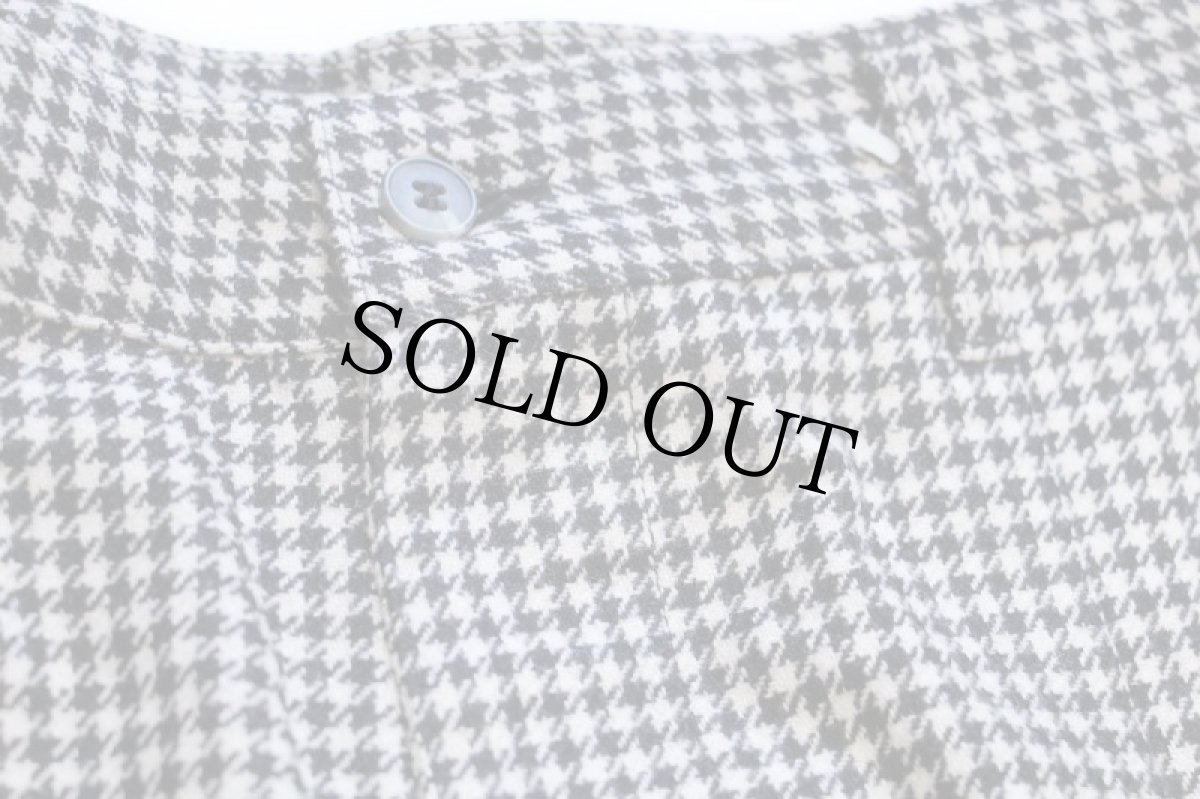 画像7: デッドストック★90s イタリア製 BENETTONベネトン 千鳥格子 ツータック スラックス ウール混 パンツ 黒×白 50 (7)