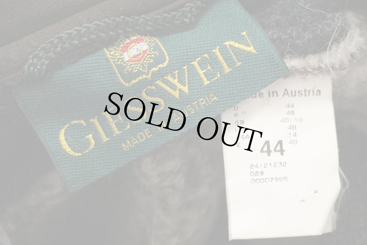 画像4: オーストリア製 GIESSWEIN 乗馬柄 アップリケ アート 鹿角ボタン チロリアン パイル×ボイルドウール ジャケット 44 (4)