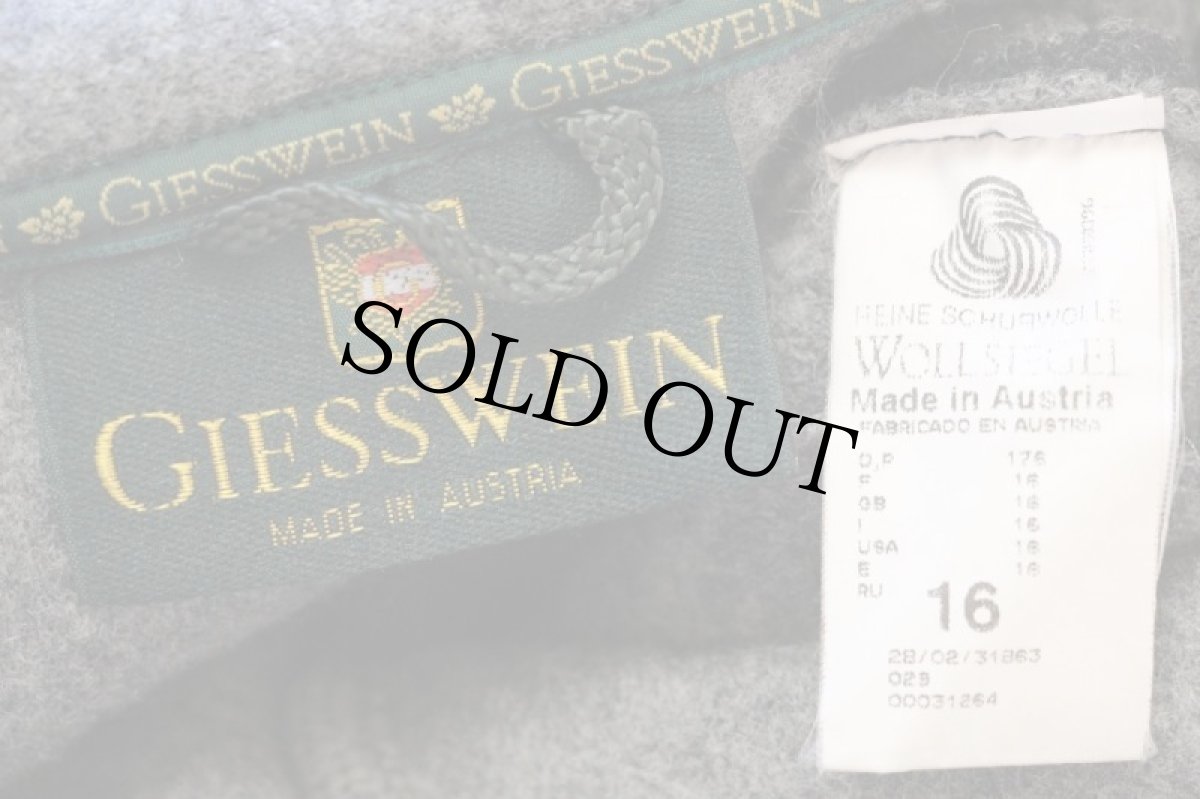 画像4: オーストリア製 GIESSWEIN チロリアン ボイルドウール ジャケット チャコールグレー 16 (4)