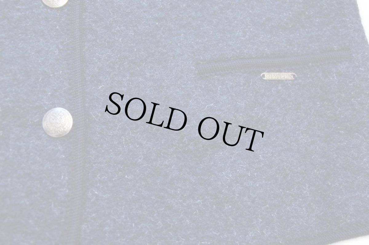 画像5: オーストリア製 GIESSWEIN ノーカラー チロリアン ボイルドウール ジャケット ネイビー ミックス 42 (5)