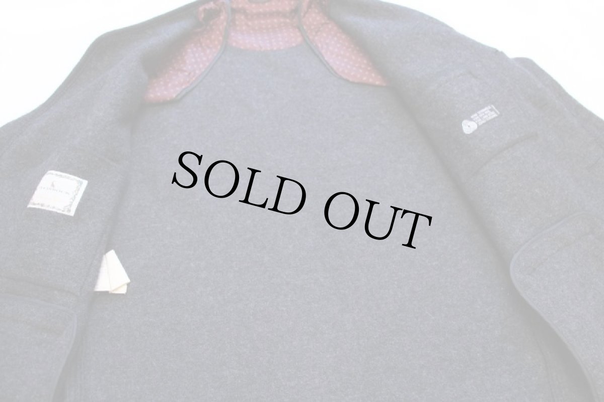 画像5: STEINBOCK フラワー 刺繍入り ノーカラー チロリアン ボイルドウール ジャケット チャコールグレー 52 (5)