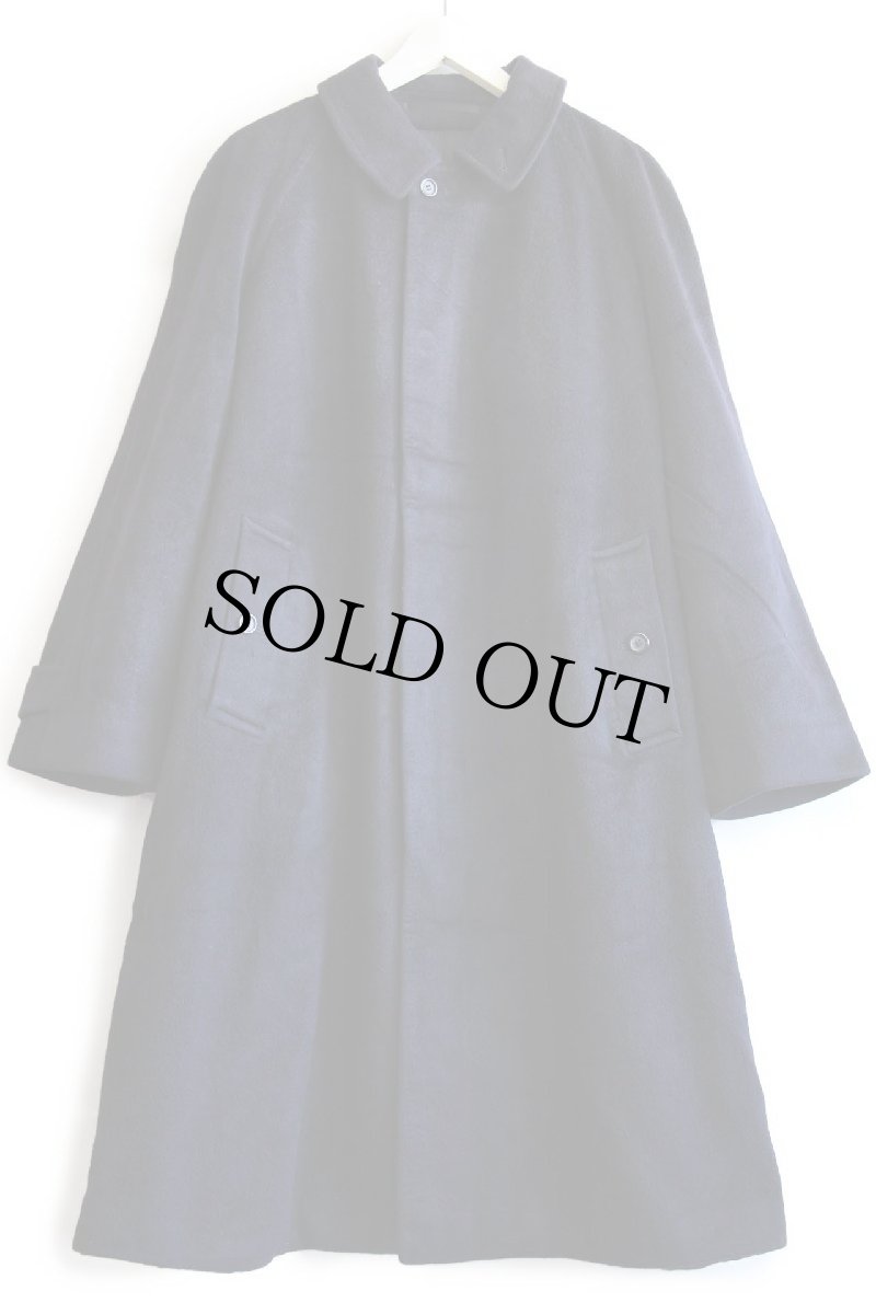 画像2: 80s 英国製 Burberrysバーバリー PRORSUM DAVIDE CENCI カシミヤ100% ステンカラーコート 濃紺 52★バルマカーン (2)