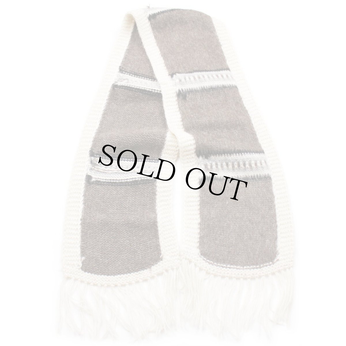 画像2: UNKNOWN ウール×アルパカニット マフラー (2)