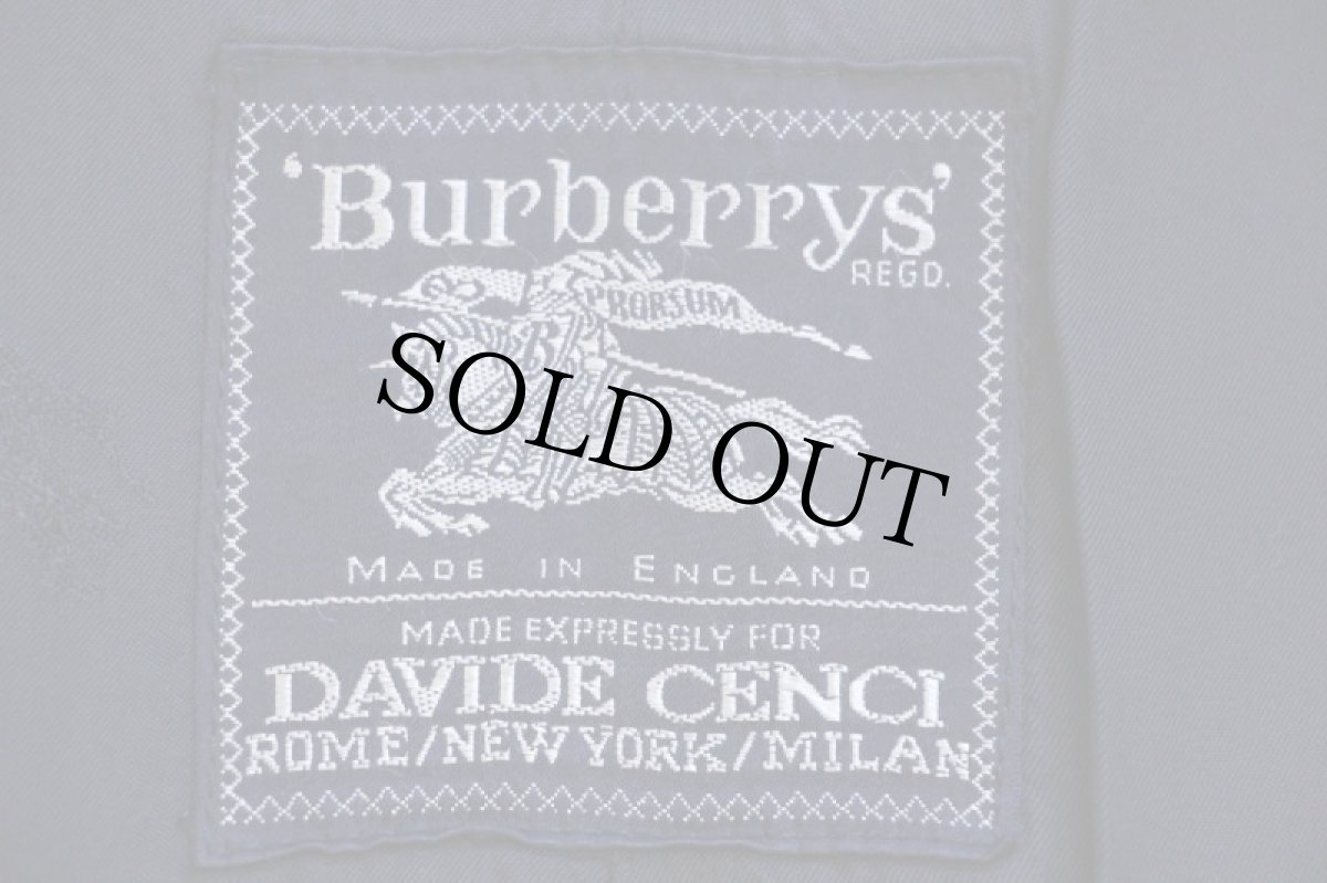 画像5: 80s 英国製 Burberrysバーバリー PRORSUM DAVIDE CENCI カシミヤ100% ステンカラーコート 濃紺 52★バルマカーン (5)