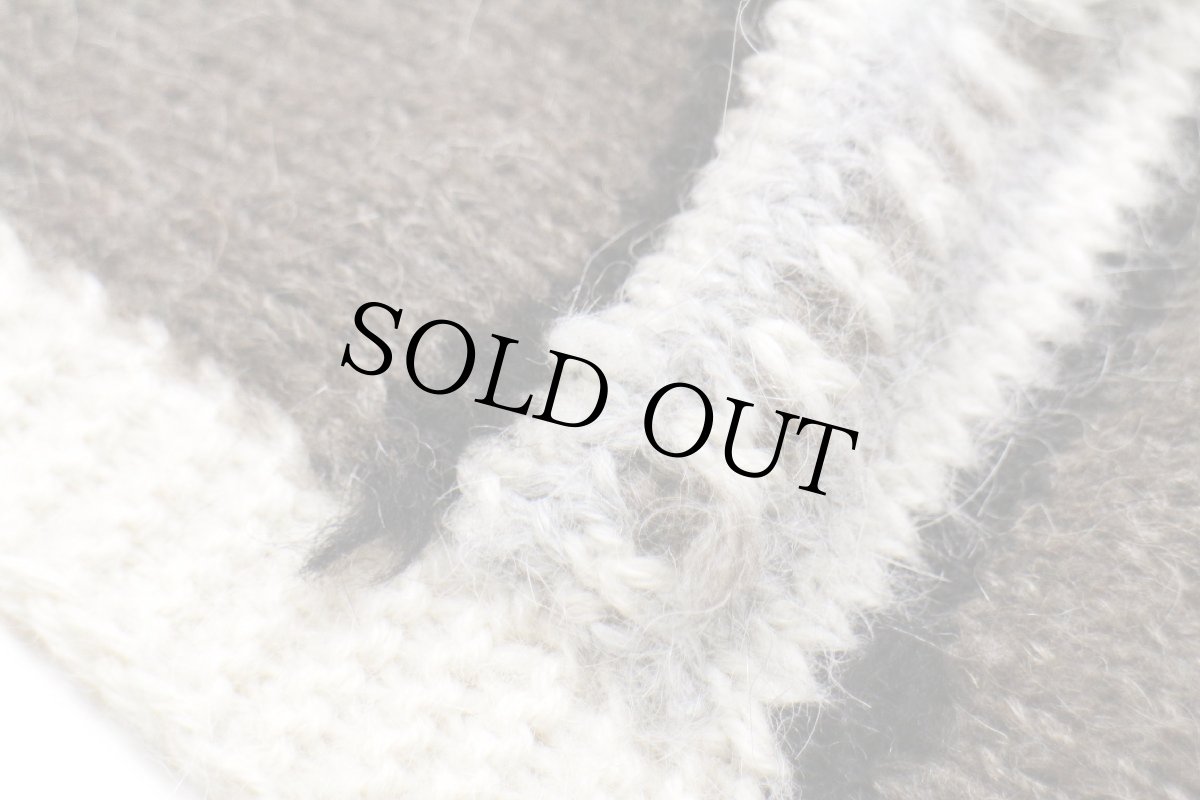 画像5: UNKNOWN ウール×アルパカニット マフラー (5)