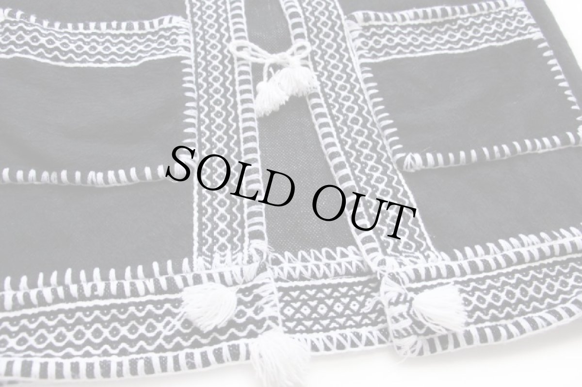 画像5: ハンドメイド フォークロア チロリアン ラグパーカー 黒 (5)