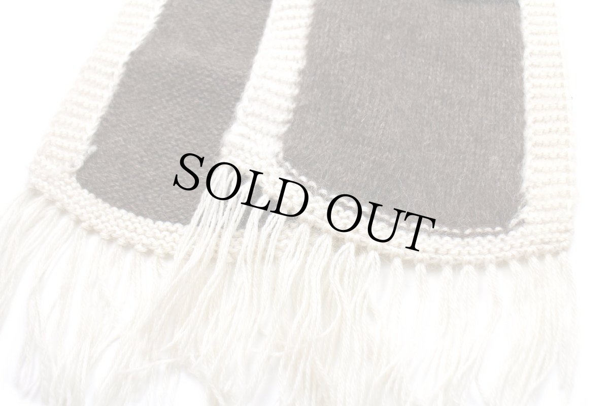 画像3: UNKNOWN ウール×アルパカニット マフラー (3)