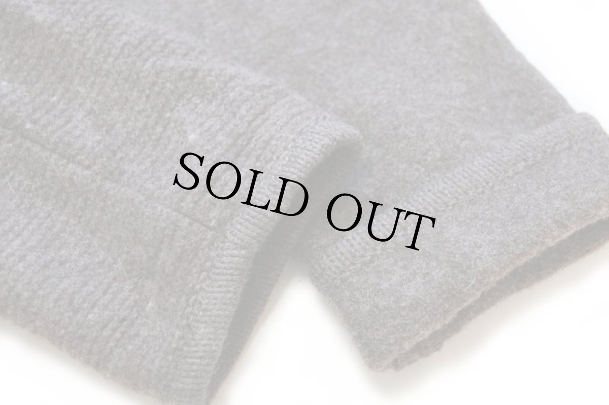 画像6: オーストリア製 SPORTALM パネル切り替え ノーカラー チロリアン ニット×ボイルドウール ジャケット ブラウン (6)